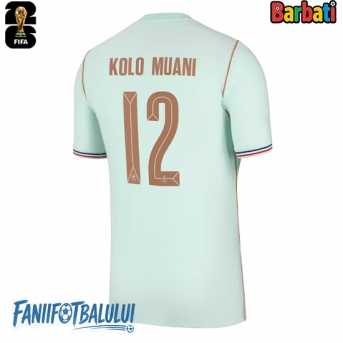 Franța Randal Kolo Muani #12 Tricou Fotbal Replică Mondial 2026 Barbati Deplasare